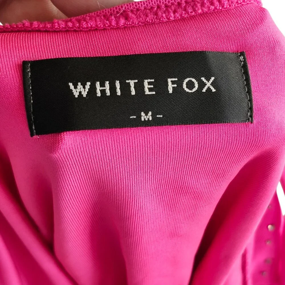 White Fox Boutique Hot Pink Mini Dress with Rhinestones - Picture 5 of 5